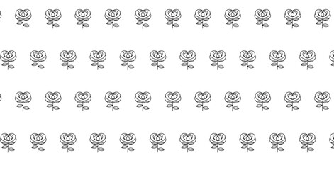 Obraz premium Seamless pattern of stylized roses in vintage sketch style