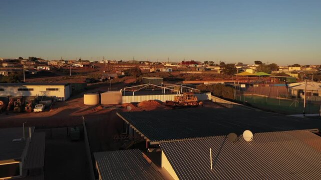 Australian Outback. South Australia. Andamooka. Opal town from air