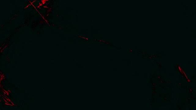 Red Scratches and Creases on Black Grunge Background