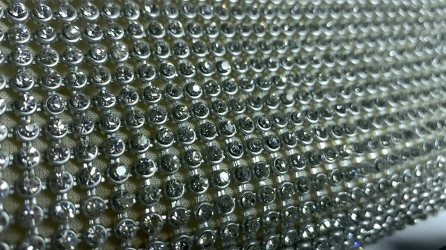 Sparkling Rhinestone Fabric in Light&mdash;Ideal for Fashion and Luxury Content