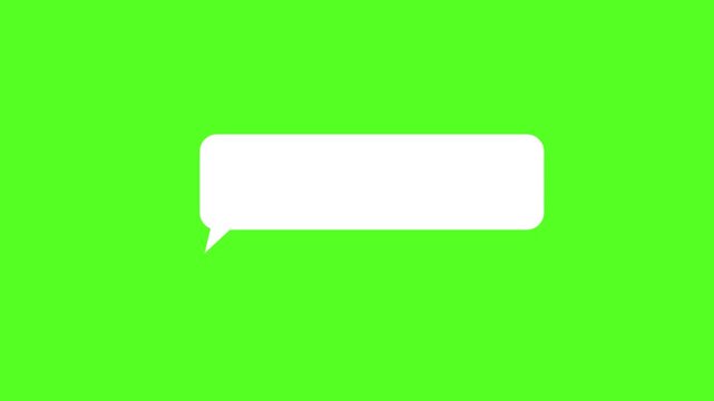 thinking speaking chat bubble animation video, chat communication dialogue message