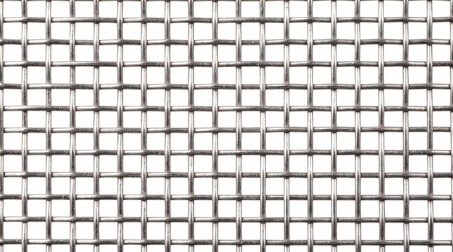 Extreme macro photography of stainless steel wire mesh screen woven grid texture