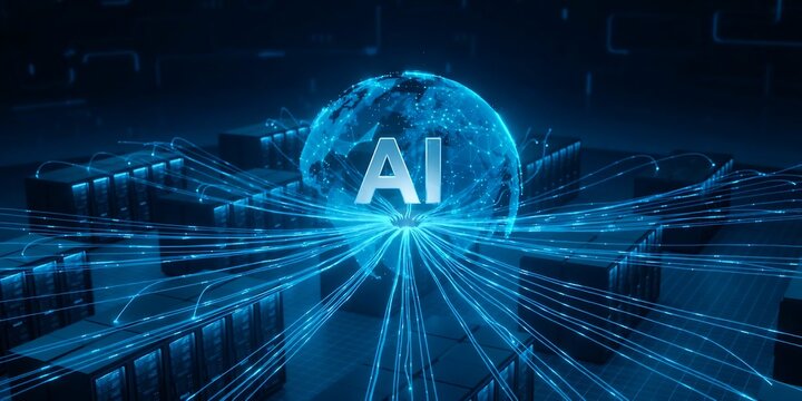 Ai the future of technology and innovation a bright digital metropolis concept