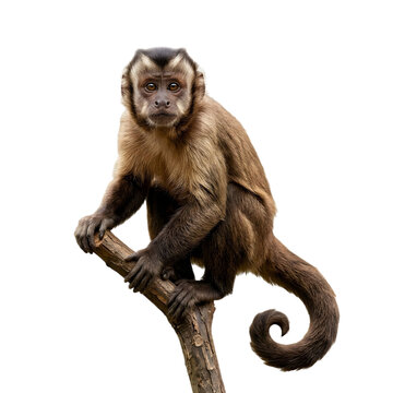 Curious monkey sitting on a branch