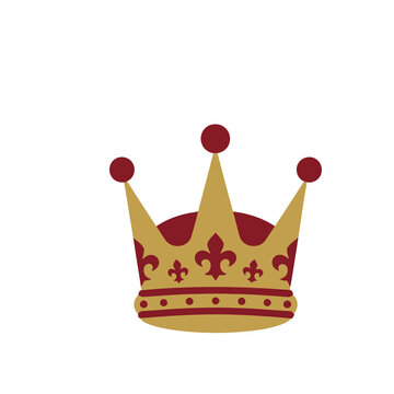 Golden crown with red details