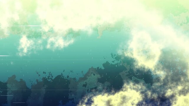 Blue sky and clouds retro style film look