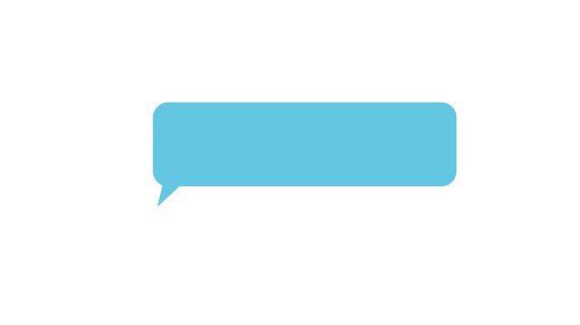 Animated bubble chat message box with pulsing dots for connection, conversation, text, speech,