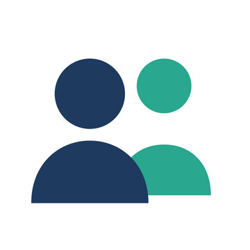 Flat vector team people icon for business teamwork and HR