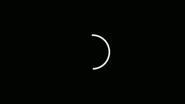 Green number eight countdown timer with a circular progress indicator on a black background
