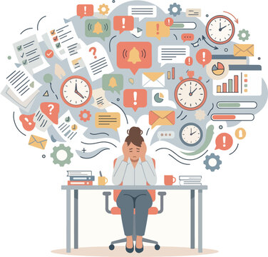 Workplace Overload Stress: Managing Deadlines, Notifications, Tasks, And Time Pressure For Better Productivity