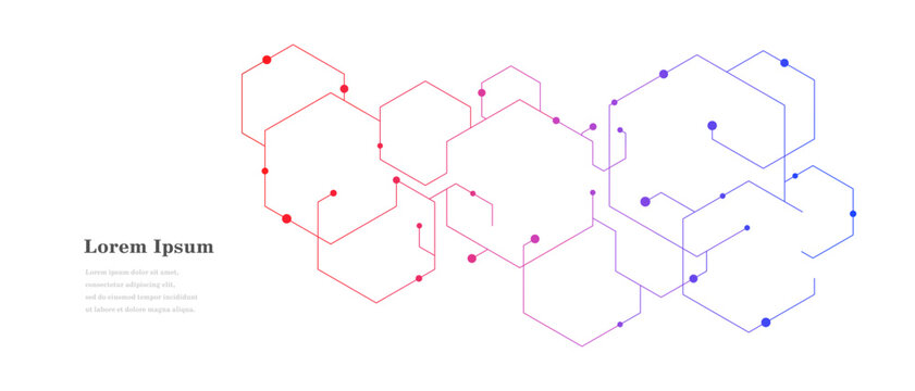 幾何学 抽象 六角形 回路 科学 テクノロジー 背景