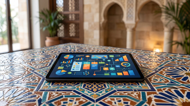 Digital Islamic education background