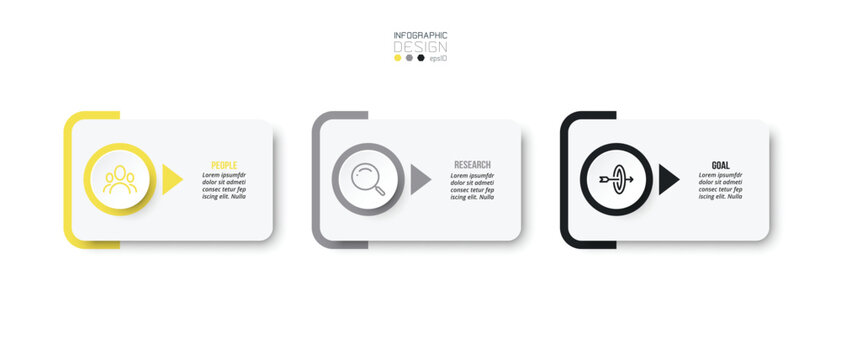 Option label infographic template for report and presentation about Business Or Marketing and Education.