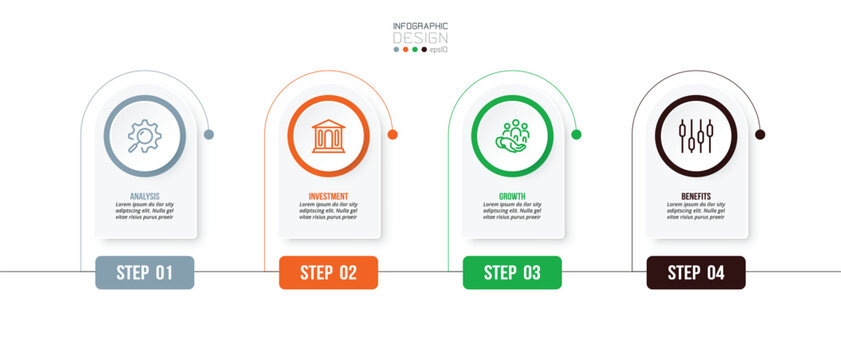 Timeline chart business infographic template.