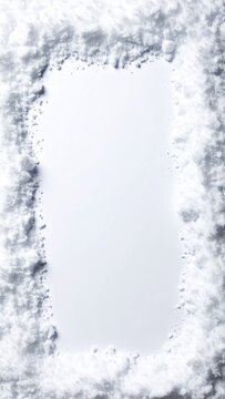 雪のフレーム素材 背景素材 9:16サイズ AI生成素材
