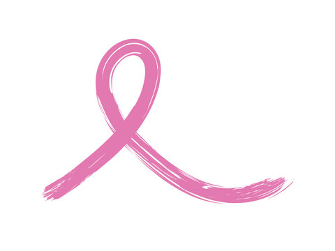 Pink strokes forming a breast cancer awareness ribbon illustration vector design. It represents breast cancer awareness in October. 