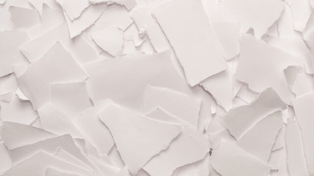 Empty white paper pieces as a background.