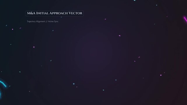 Abstract corporate animation illustrating mergers and acquisitions, highlighting synergy, dynamic integration, asset consolidation, and exponential growth matrix in a business transformation framewor