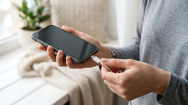Person using smartphone with stylus pen.