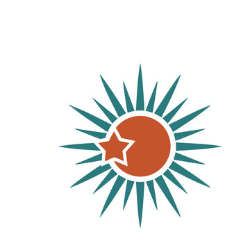 Sun and star logo