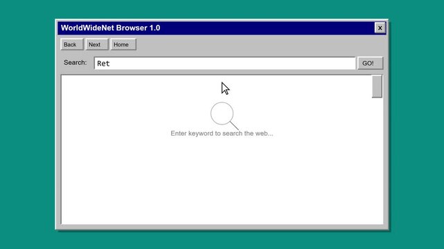 Retro Nineties Web Browser Interface Animation