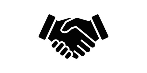 Business handshake silhouette showing partnership and agreement concepts. © Adil