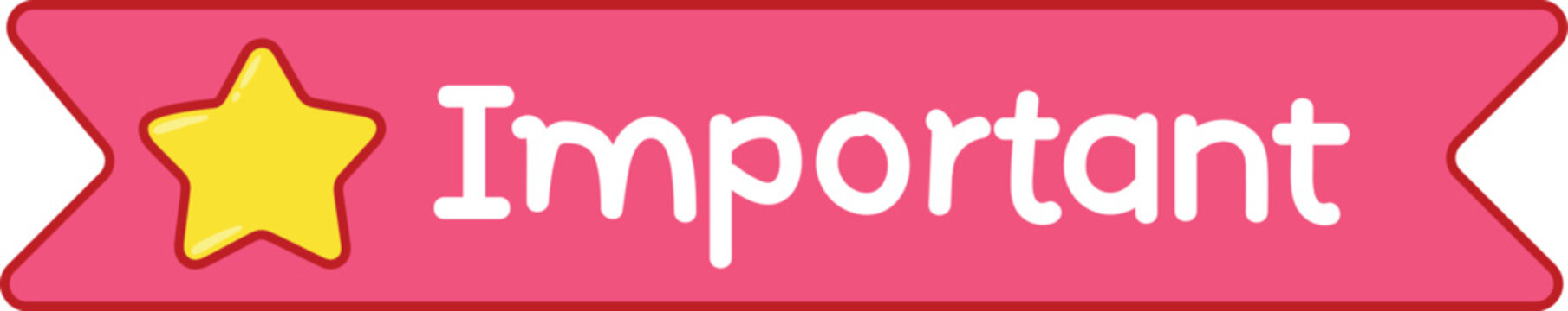Hand-Drawn Pink Ribbon with Star Icon for Awareness, Support, Recognition, Important Messages and Charity