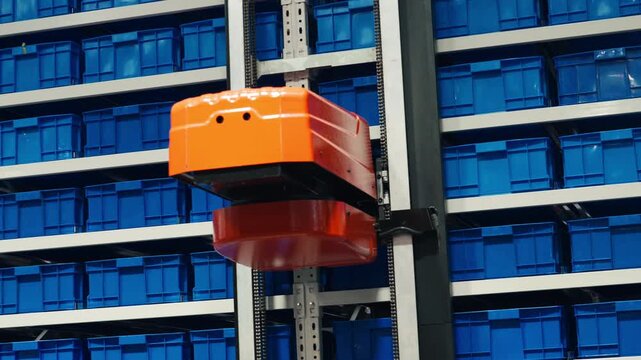 Quality control and automated inspection in modern high-tech manufacturing factory.