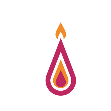 Abstract flame and drop shapes