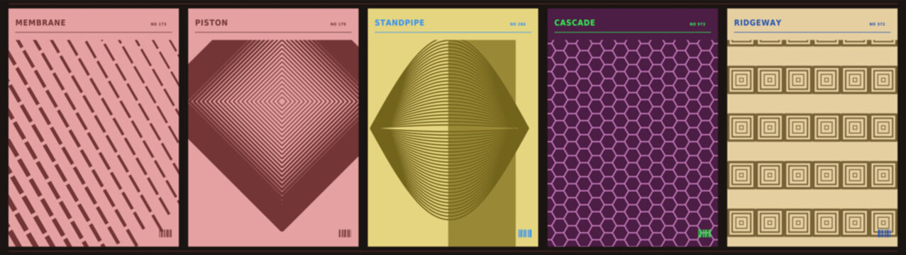 Abstract geometric beige and pink line poster set featuring diagonal and diamond designs ideal for print and interior decor.