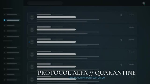 Cybersecurity animation illustrating an inbox structural integrity scan, detecting a malicious phishing hook, and quarantining the threat in a containment sector