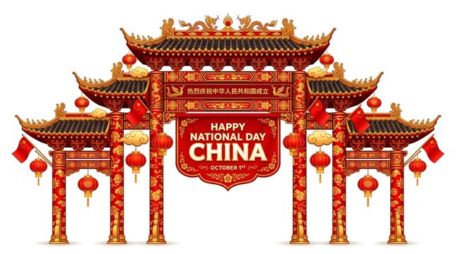 An elaborately detailed traditional chinese gate adorned with glowing red lanterns and beautiful calligraphy warmly invites guests to experience a rich cultural