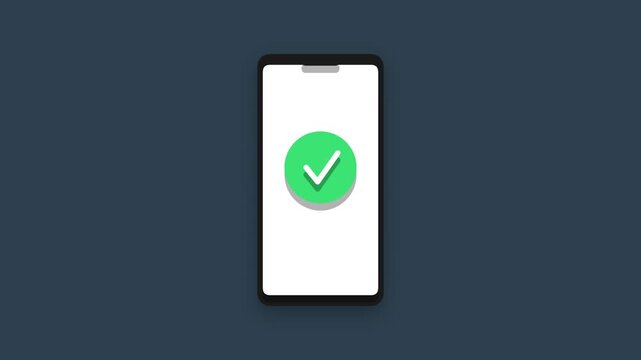 Digital Payment Success Smartphone Animation With QR Code And Green Checkmark