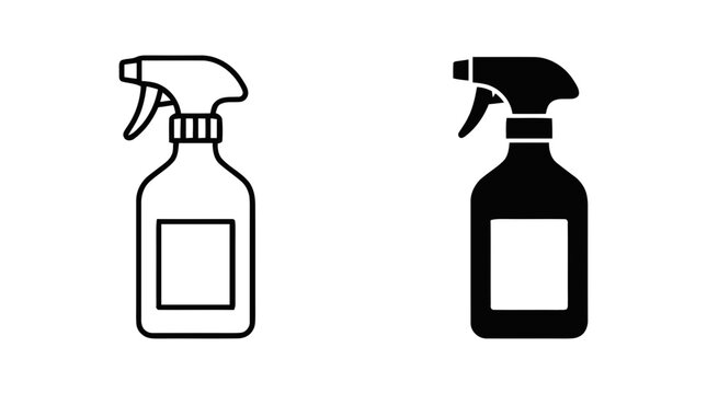 Vector illustration of spray bottle cleaner icon disinfectant liquid spray symbol household garden sprayer on a transparent background