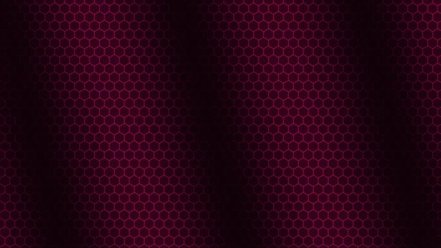 Red hexagonal pattern background with 3D wave effect