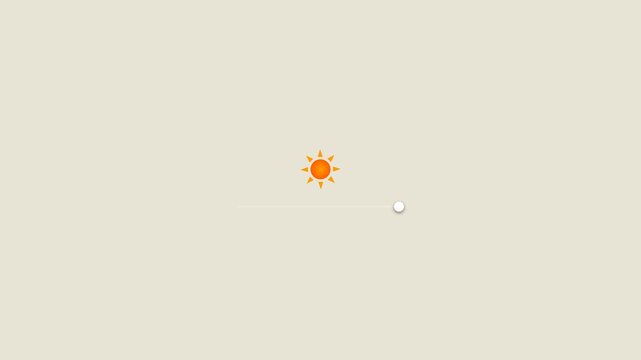 Brightness Slider Adjustment Animation Loop