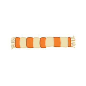 Striped scarf with fringe