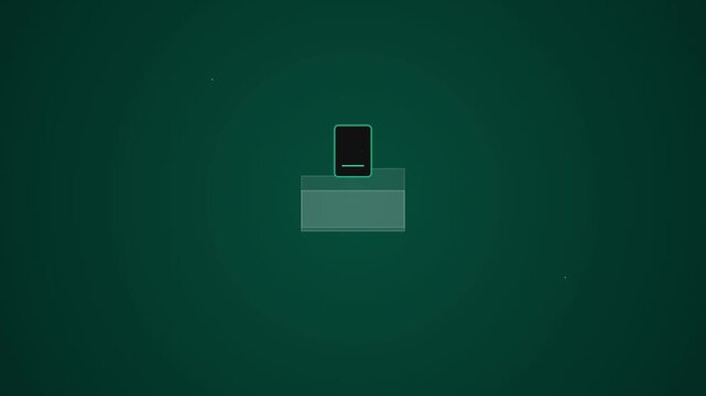 File Upload to Folder Animation, Success Checkmark Seamless Loop 4K Technology Background