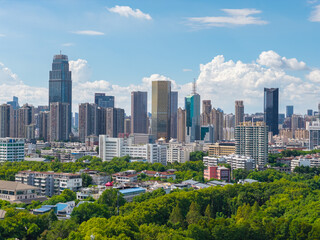 Obraz premium China Hubei Wuhan summer cityscape, landmarks, and skyline