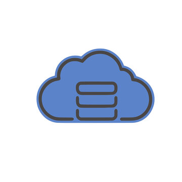 Cloud database icon