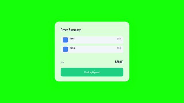 Glassmorphic E-Commerce Shopping Cart Checkout Card