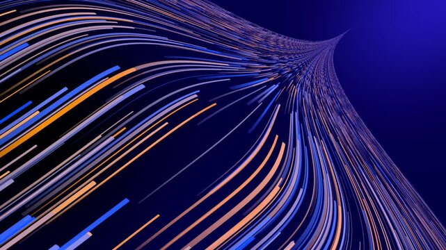 Futuristic Digital Technology Light Trails Motion Background Animation