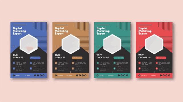Modern Digital Marketing Expert Flyer Template Set