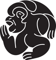 Fototapeta premium Gorilla monkey ape tribal mascot jungle animal logo icon vector illustration