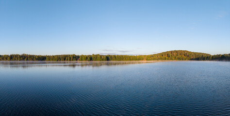 Hallangen lake aerial view. Kalmar region. Sweden © Pawel Pajor
