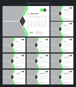 2027 Travel agency business Calendar Design 
