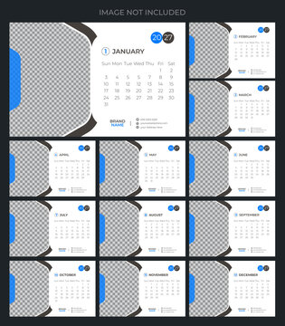 2027 Travel agency business Calendar Design 