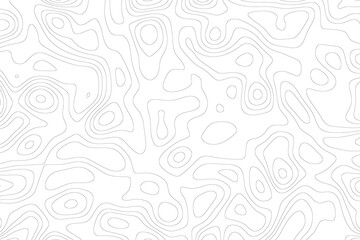 Retro topography map. White geographic contour map. Abstract outline grid. © Philip