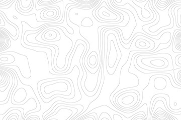 Retro topography map. White geographic contour map. Abstract outline grid. © Philip
