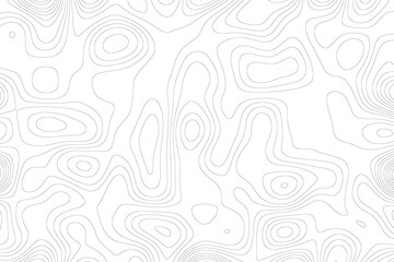 Retro topography map. White geographic contour map. Abstract outline grid. © Philip